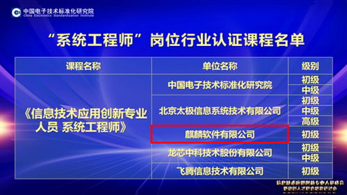 麒麟软件入选 信息技术应用创新专业人员 联合培育行动名单