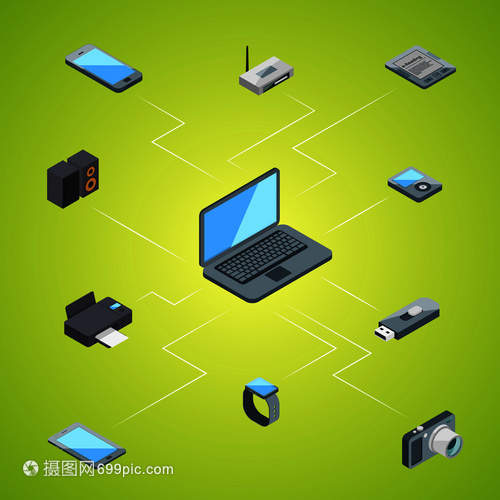 工具设备电子互联网技术信息地理连接矢量等技术工具图标信息地理概念图